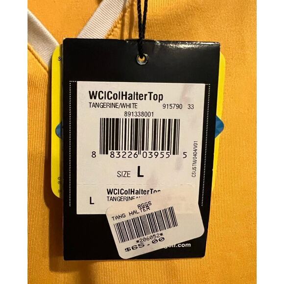 NWT Adidas Sleeveless Golf Top in Tangerine - Picture 5 of 9